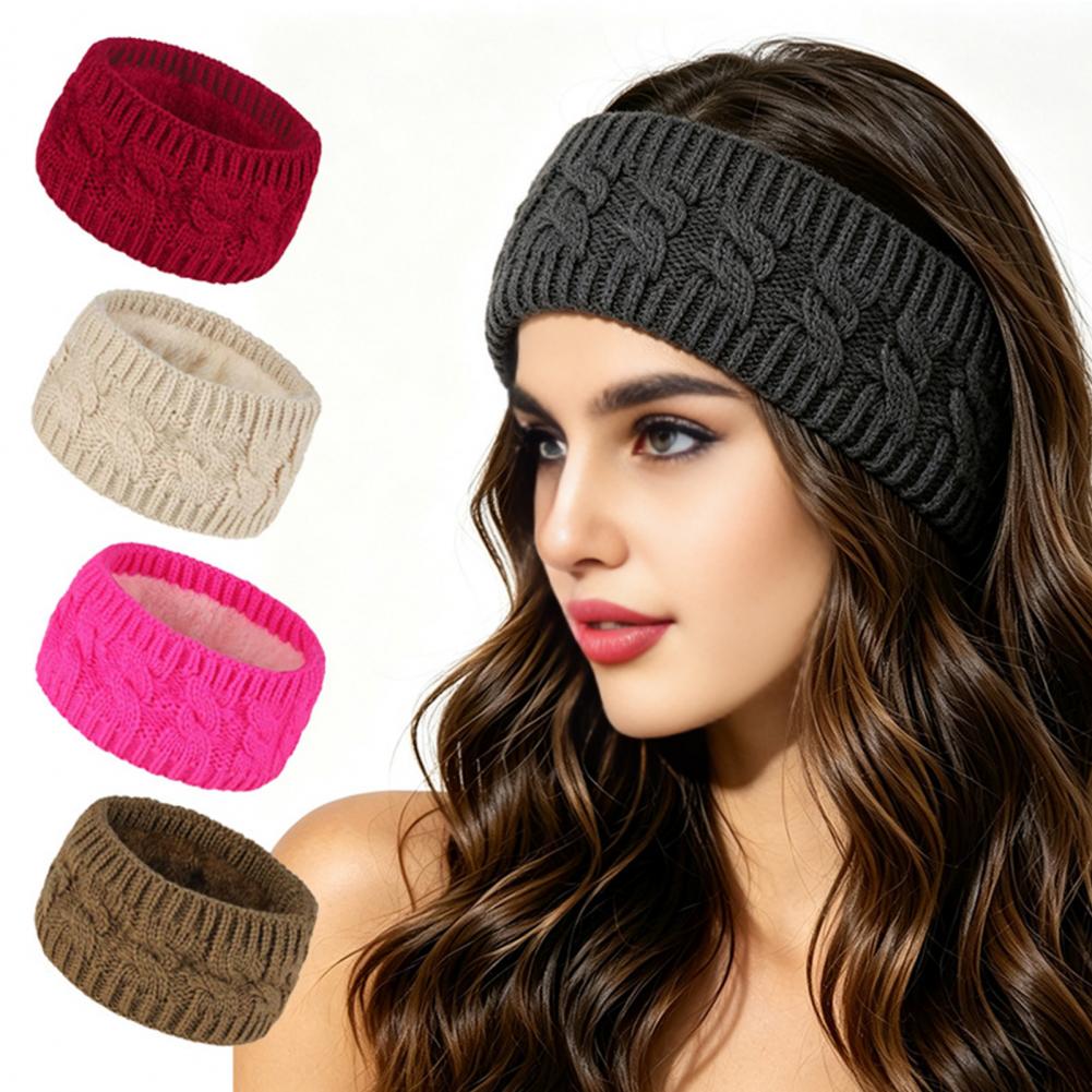 Elastische gebreide haarband,  - Fleece Ear Warmer Band recensie en prijs